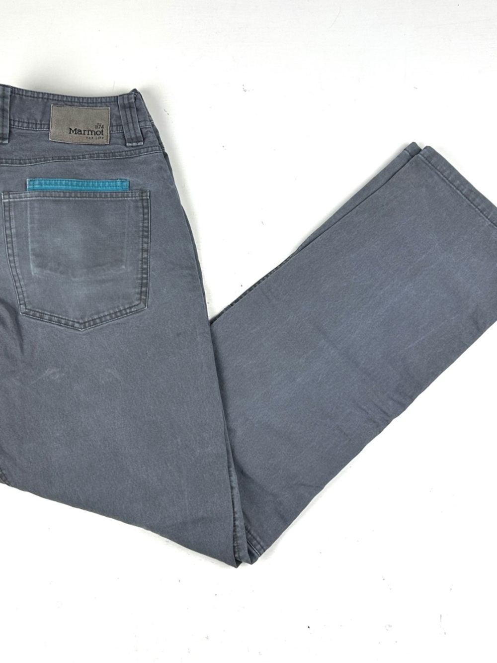 Marmot men's canvas outdoors hiking utility working pants Gray Reinforced Knee